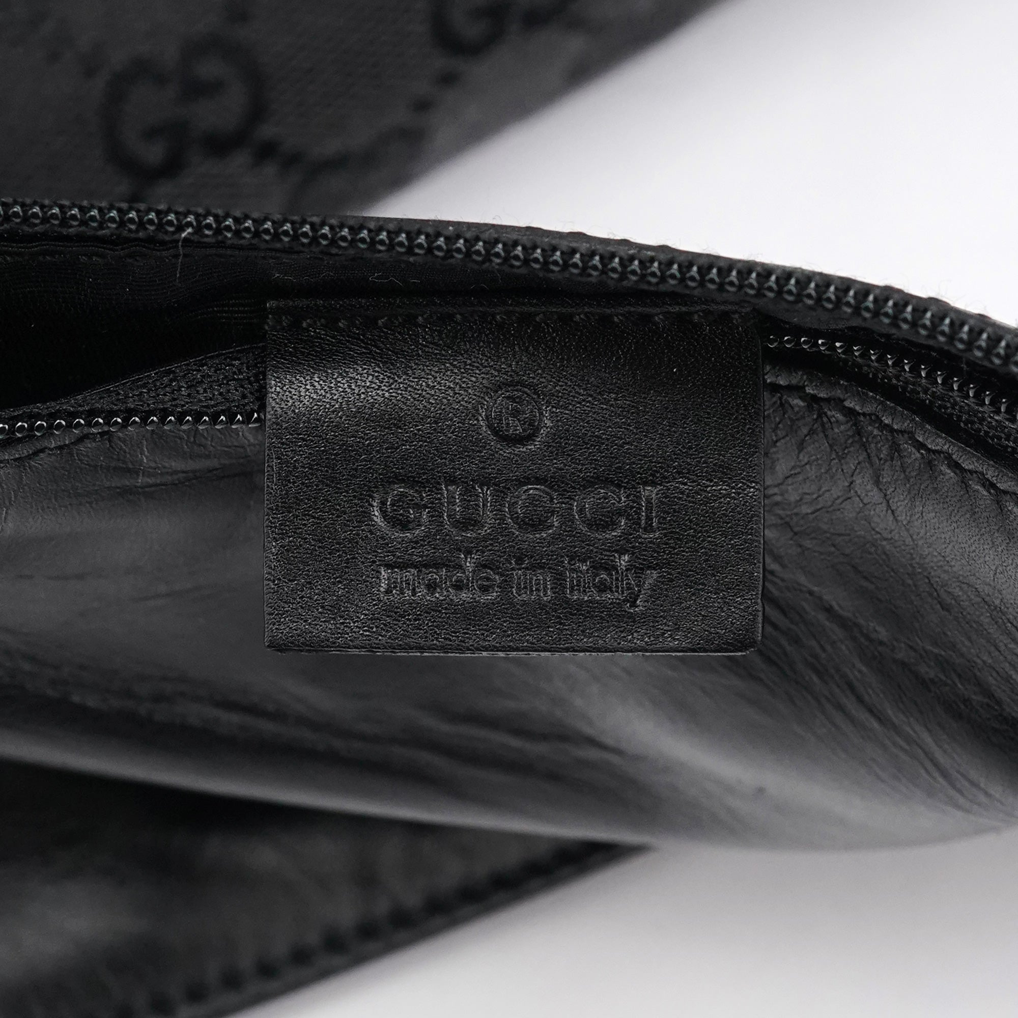 Black GG Canvas Drawstring Shoulder Bag