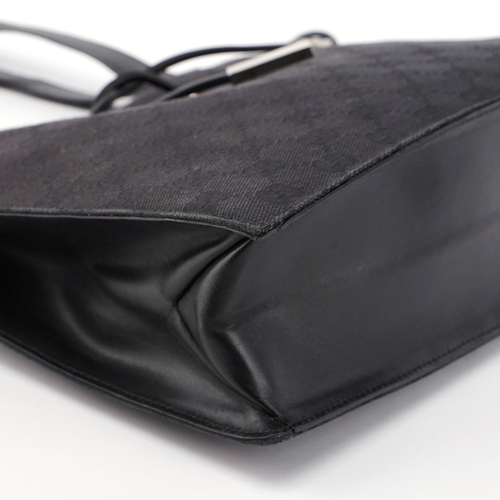 Black GG Canvas Drawstring Tote