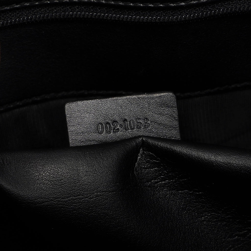 Black GG Canvas Drawstring Tote