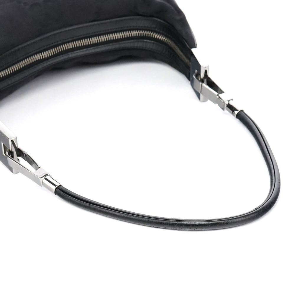 Black GG Canvas Hobo Shoulder Bag