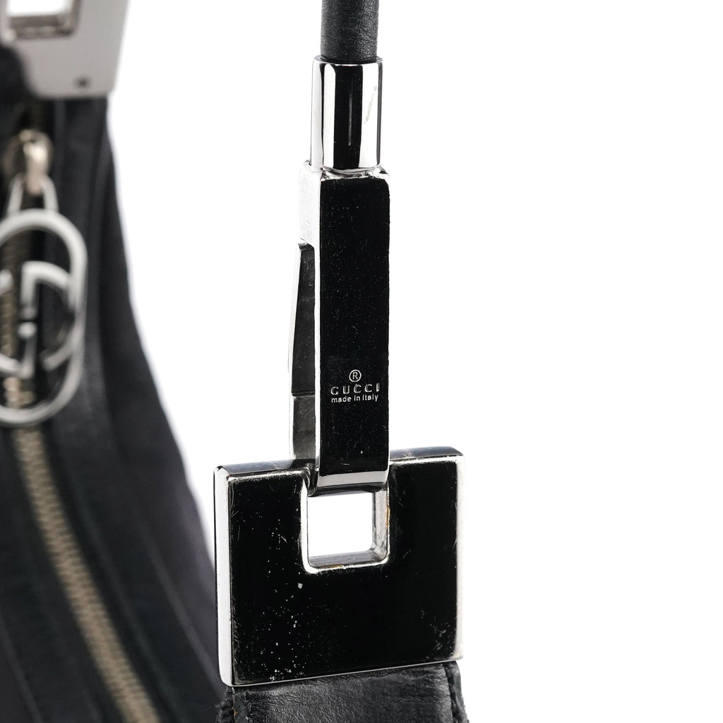 Black GG Canvas Hobo Shoulder Bag