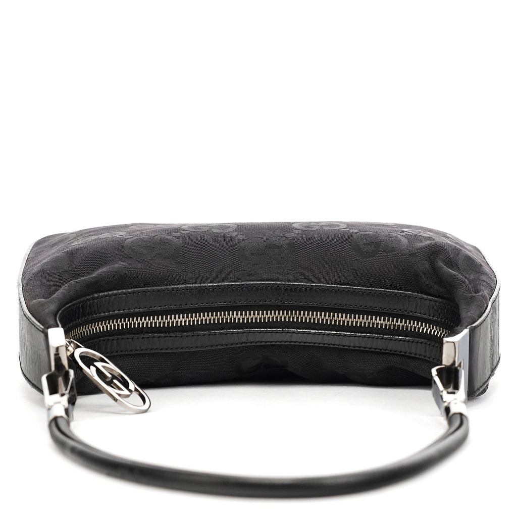 Black GG Canvas Hobo Shoulder Bag