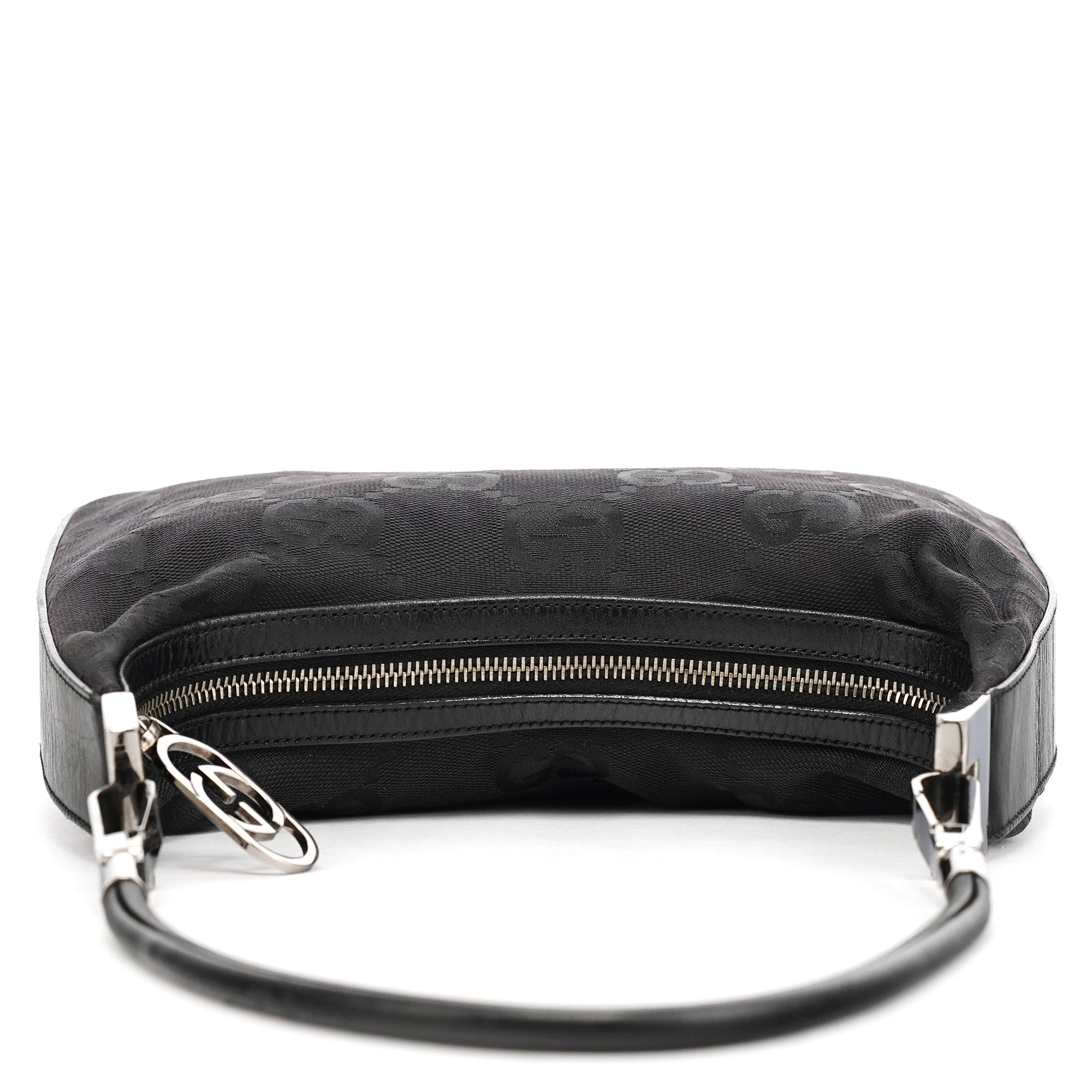 Black GG Canvas Hobo Shoulder Bag
