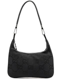 Black GG Canvas Hobo Shoulder Bag