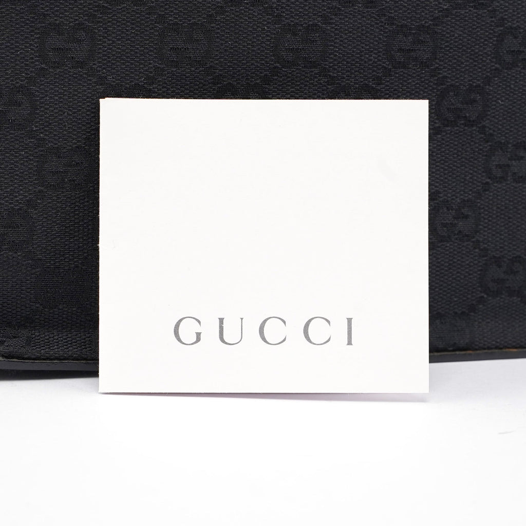 Black GG Canvas Leather Shoulder