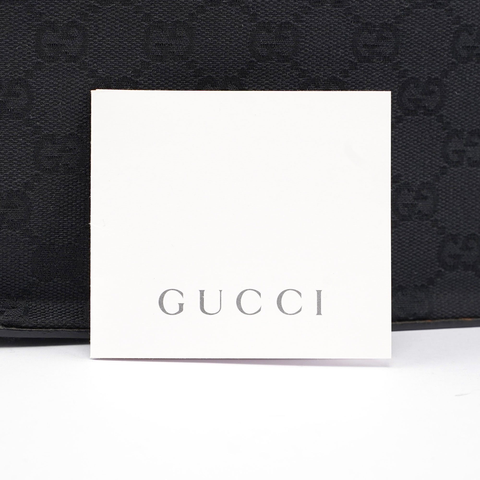 Black GG Canvas Leather Shoulder