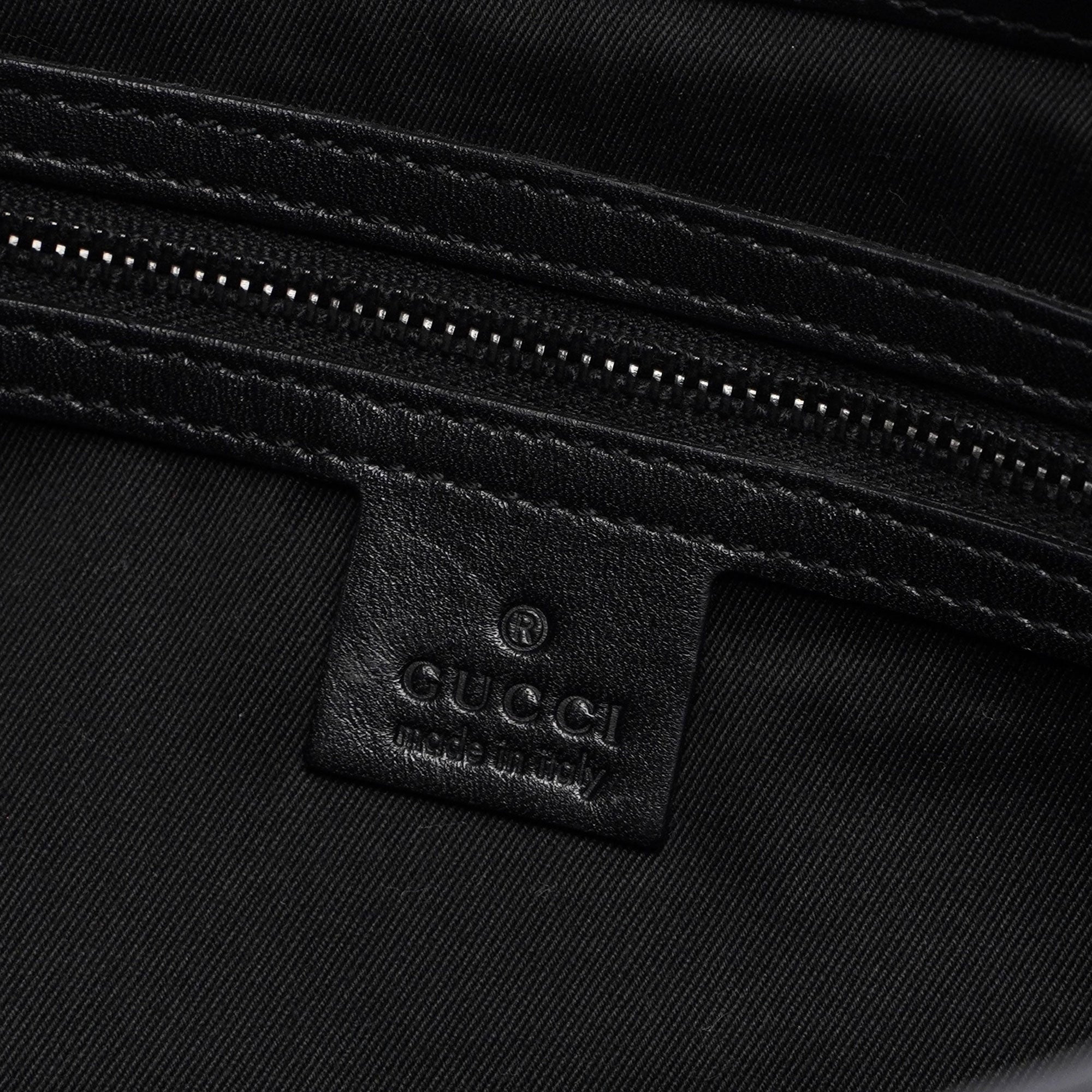 Black GG Canvas Leather Shoulder