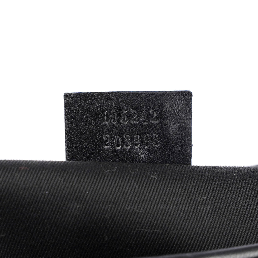 Black GG Canvas Leather Shoulder