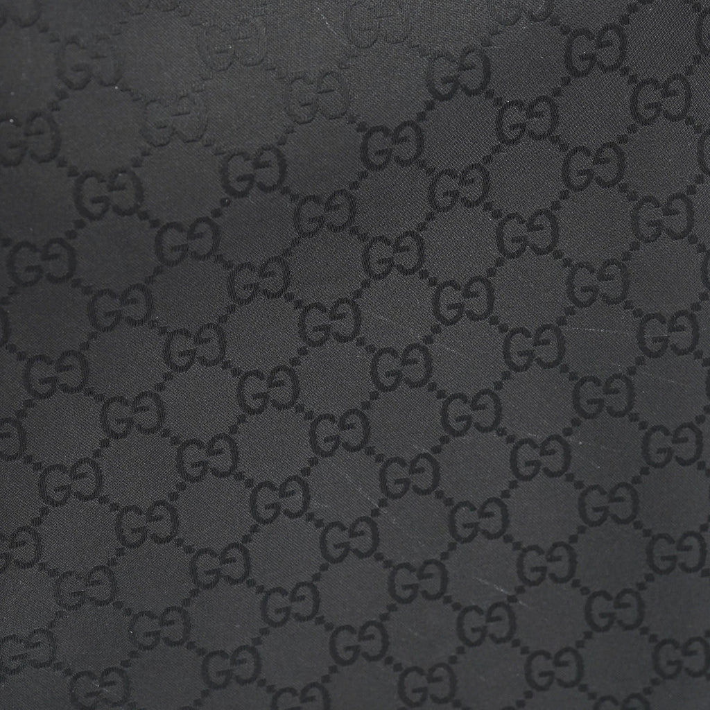 Black GG Canvas Leather Tote Bag
