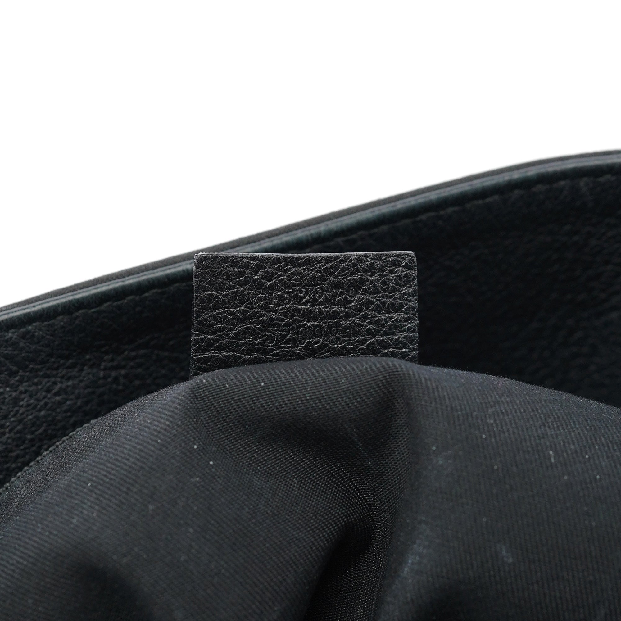 Black GG Canvas Leather Tote Bag