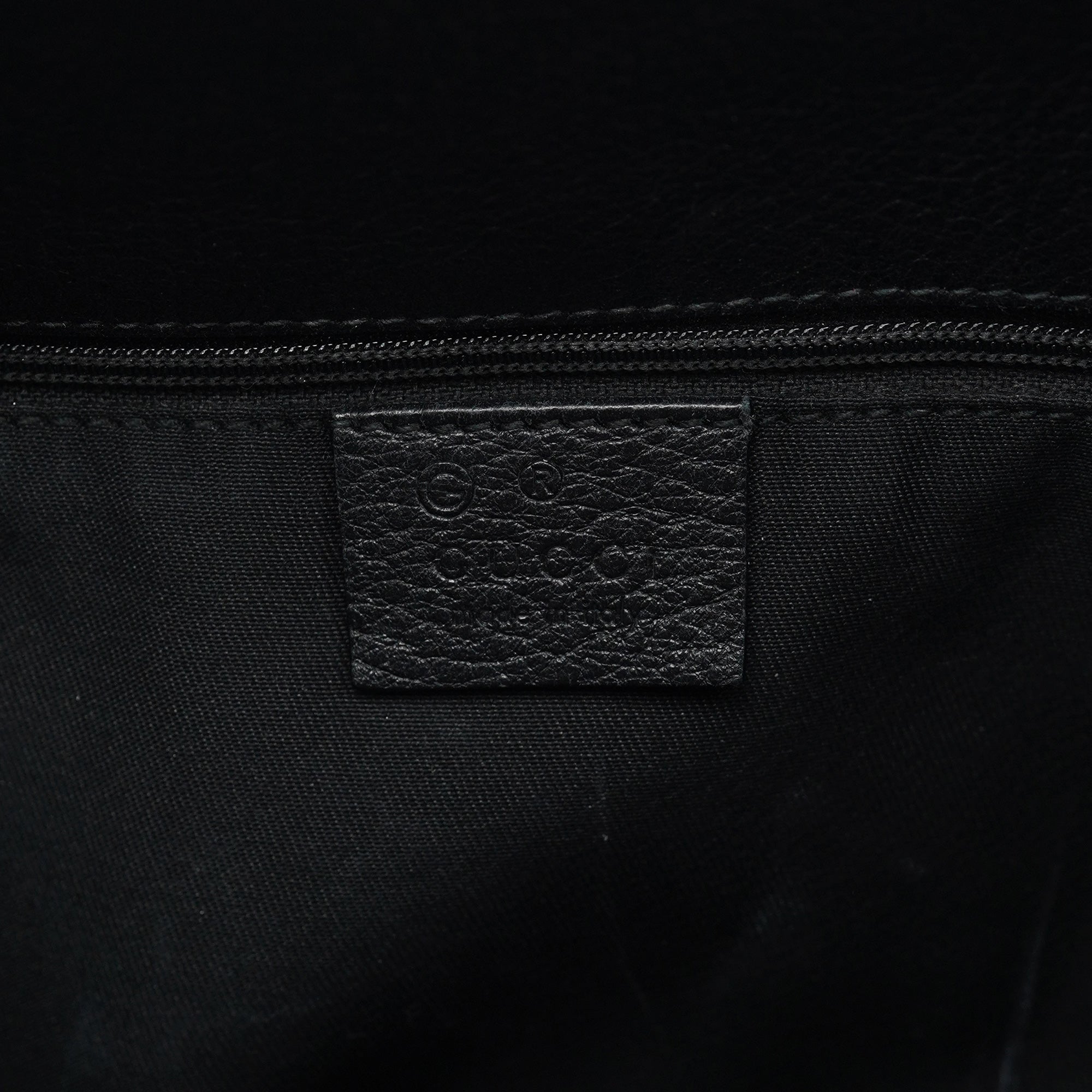 Black GG Canvas Leather Tote Bag