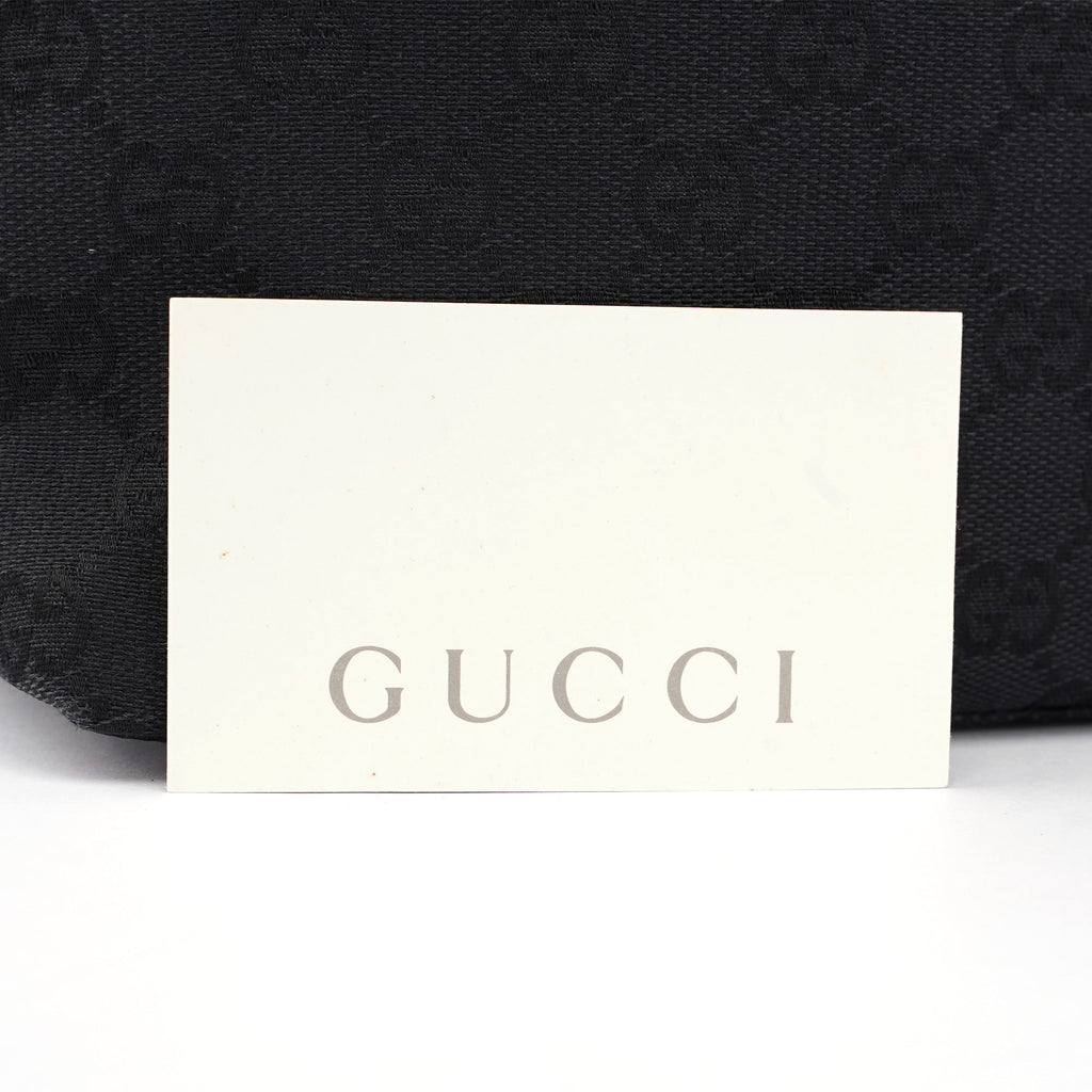 Black GG Canvas Shoulder Bag