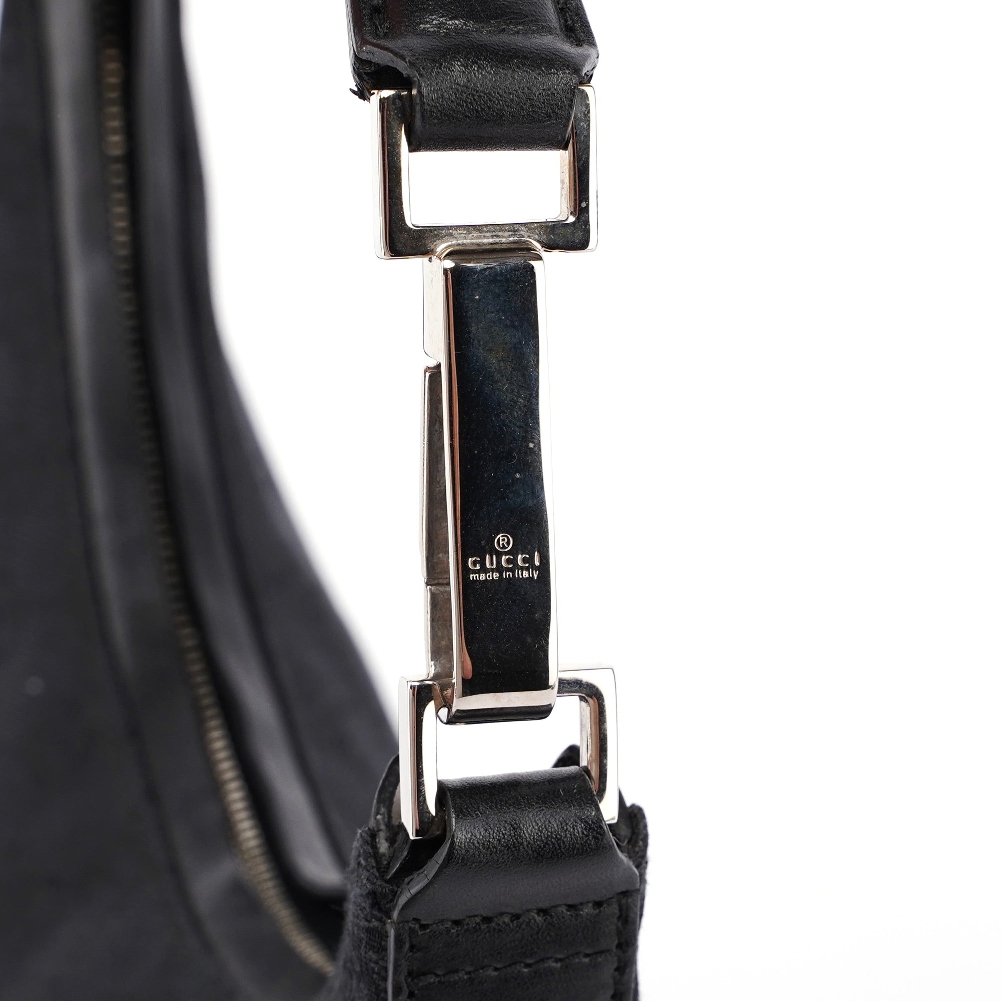 Black GG Canvas Shoulder Bag