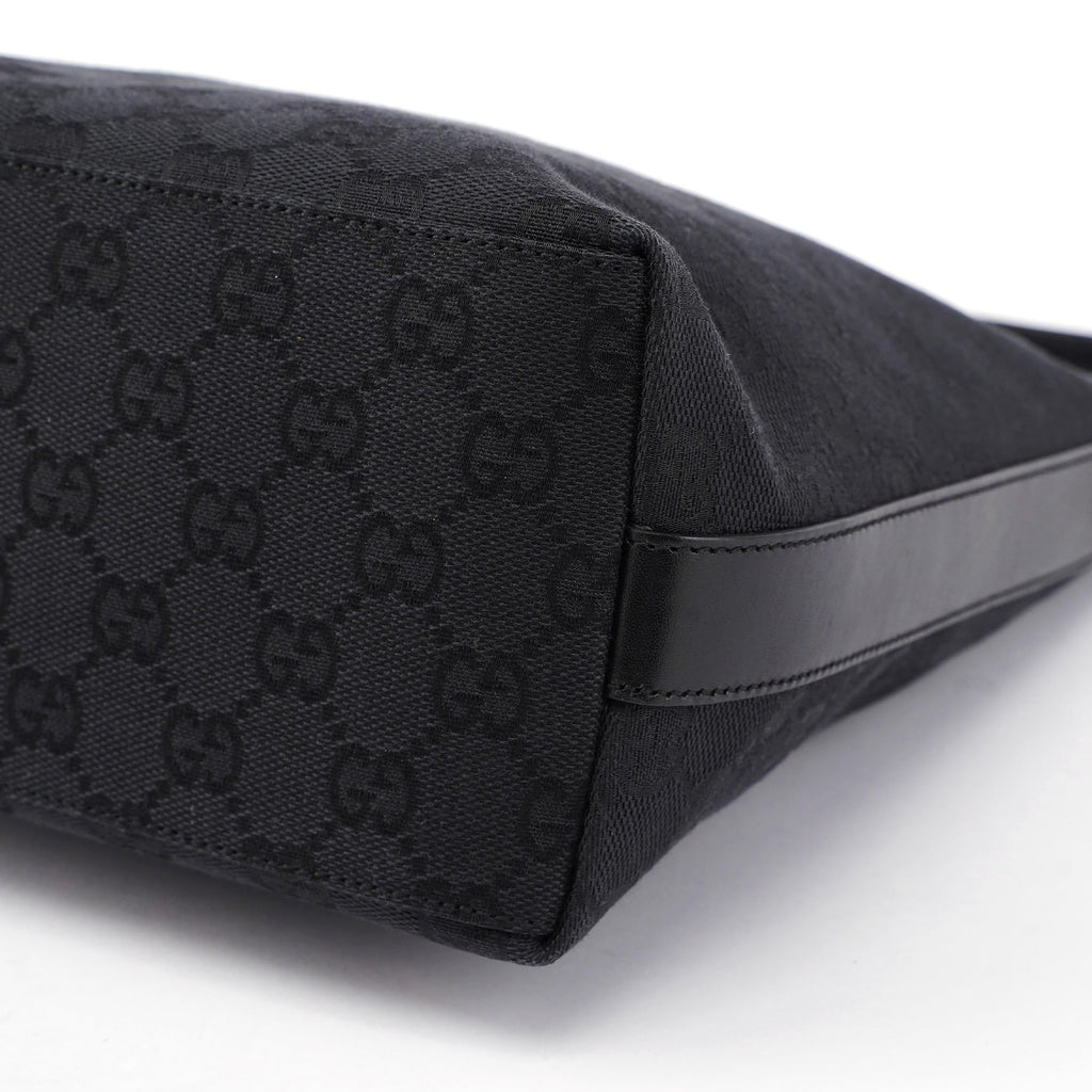 Black GG Canvas Shoulder Bag