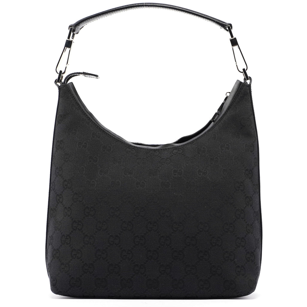Black GG Canvas Shoulder Bag
