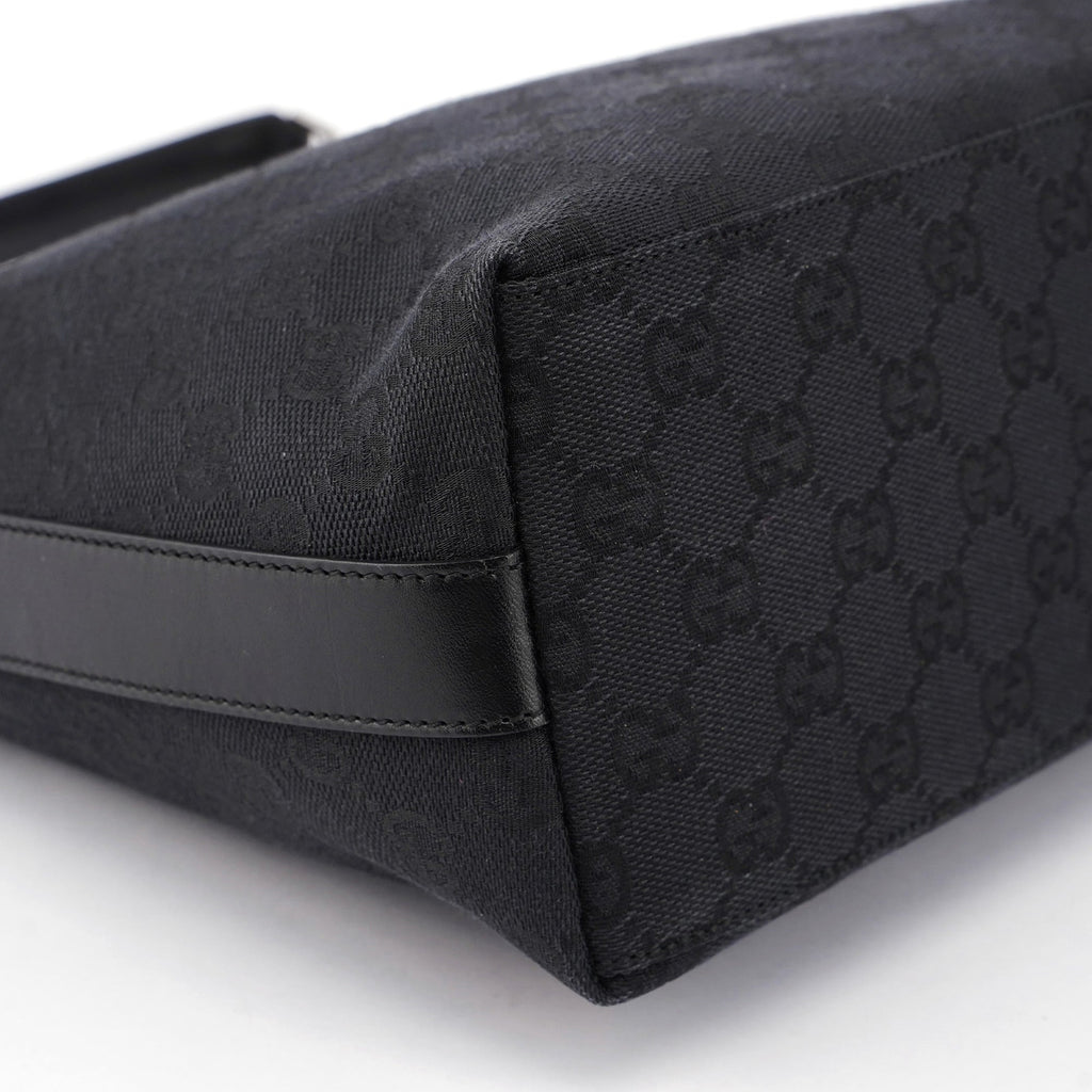 Black GG Canvas Shoulder Bag