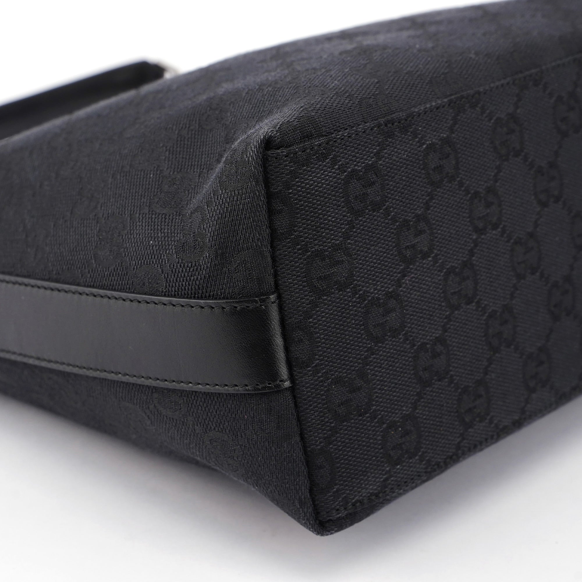 Black GG Canvas Shoulder Bag