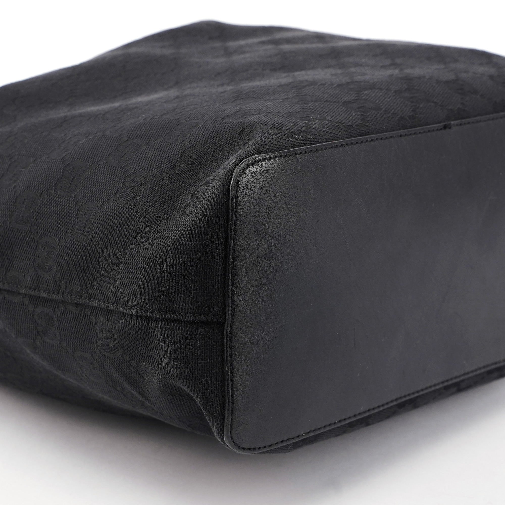 Black GG Drawstring Shoulder Bag