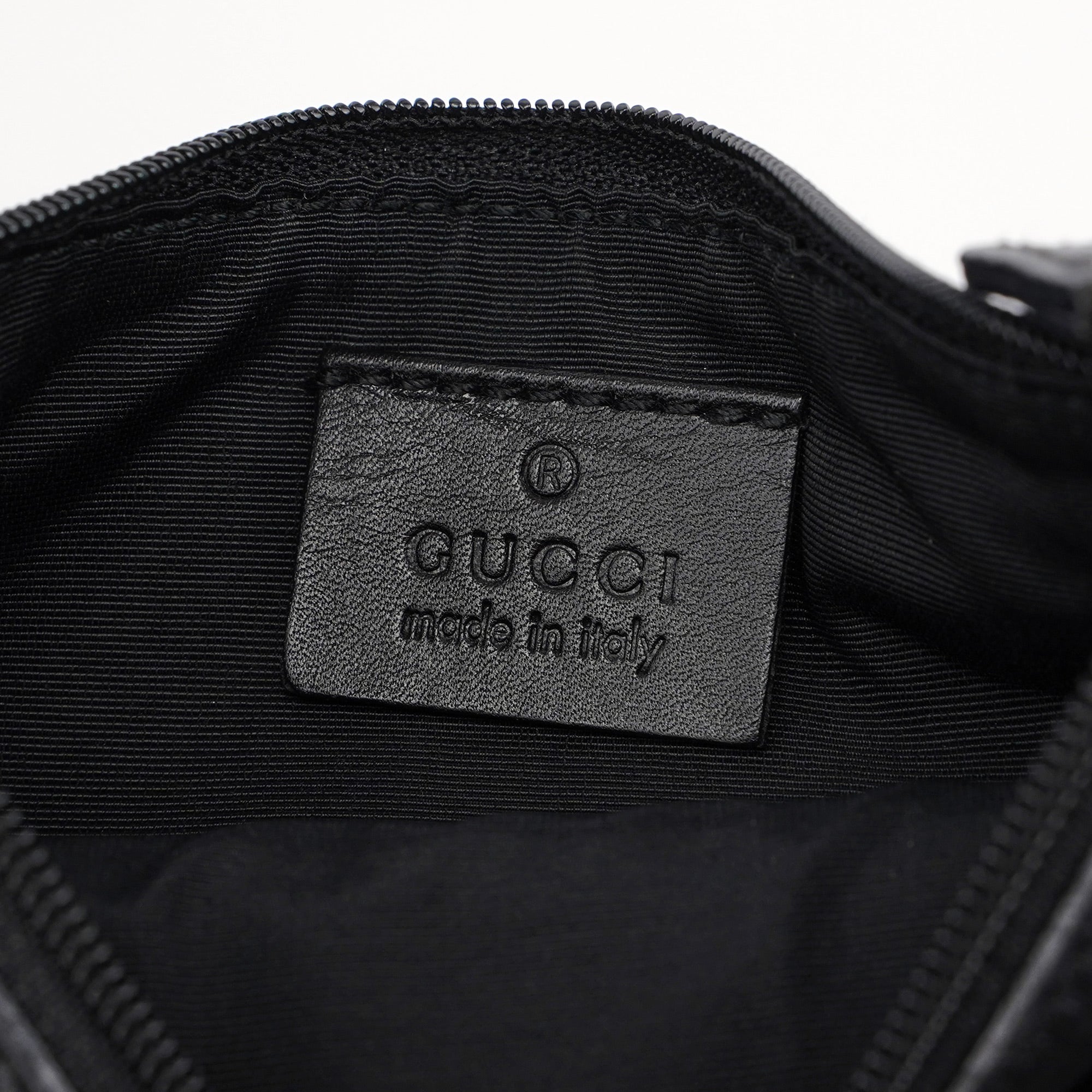 Black GG Drawstring Shoulder Bag