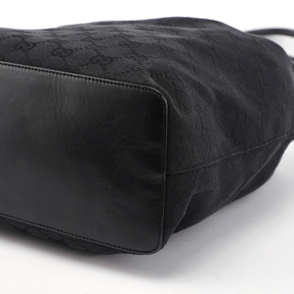 Black GG Drawstring Shoulder Bag