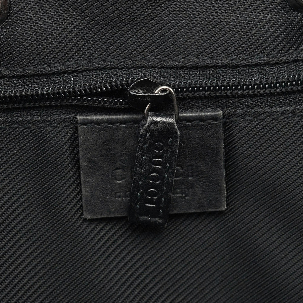 Black GG Drawstring Tote Bag