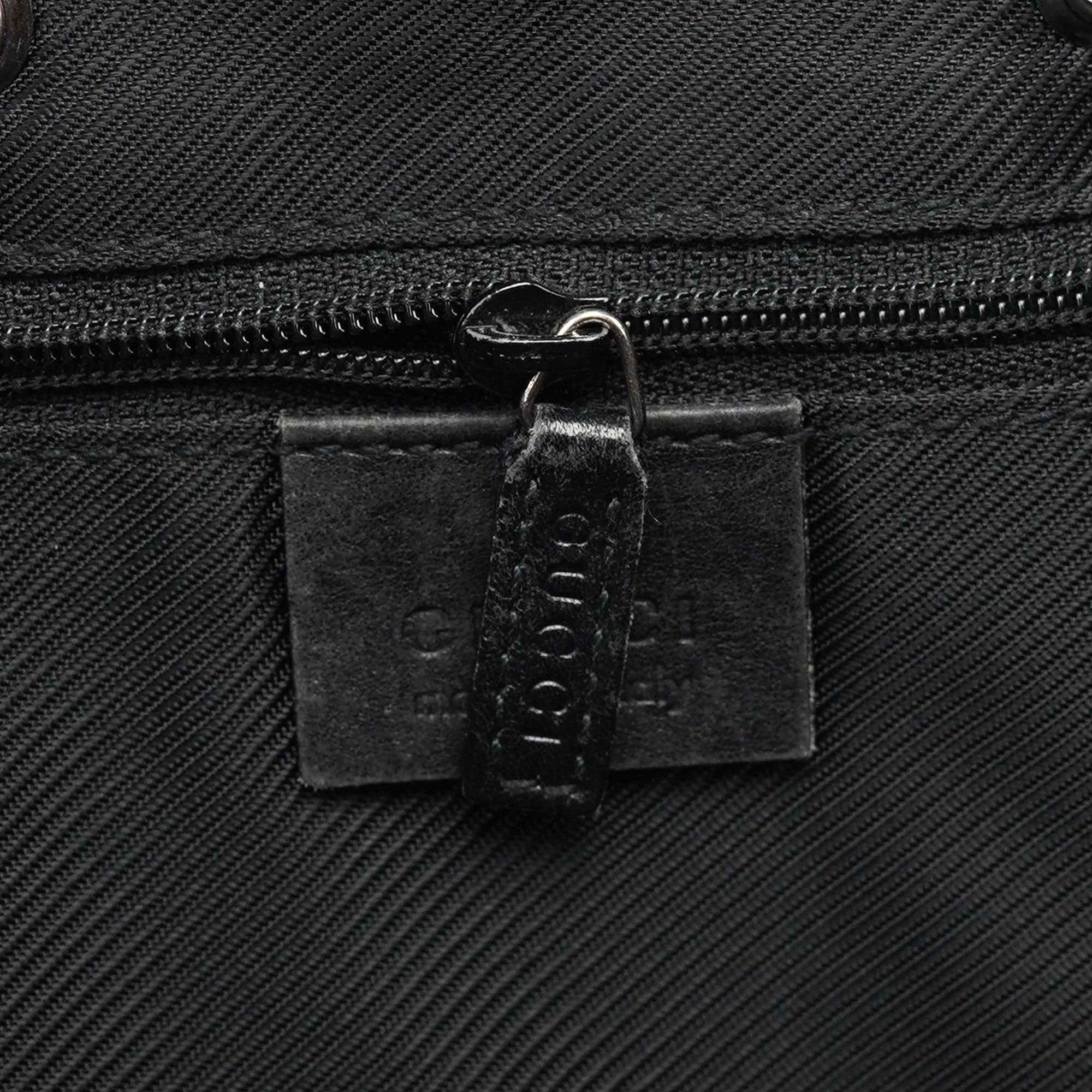Black GG Drawstring Tote Bag