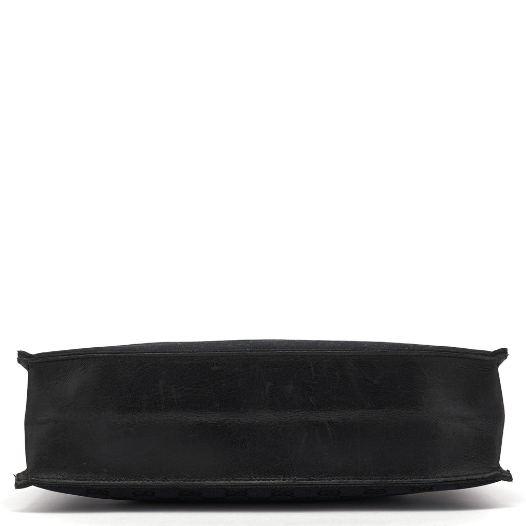 Black GG Drawstring Tote Bag