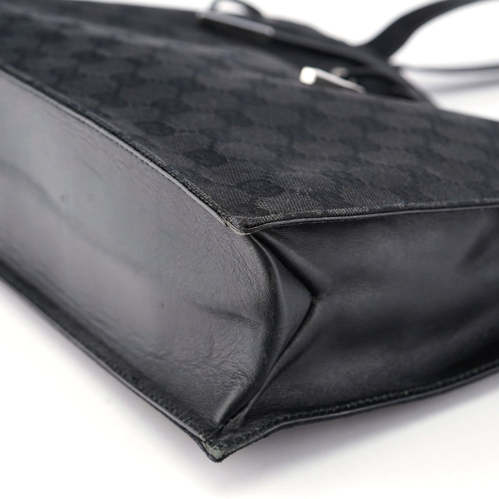 Black GG Drawstring Tote Bag