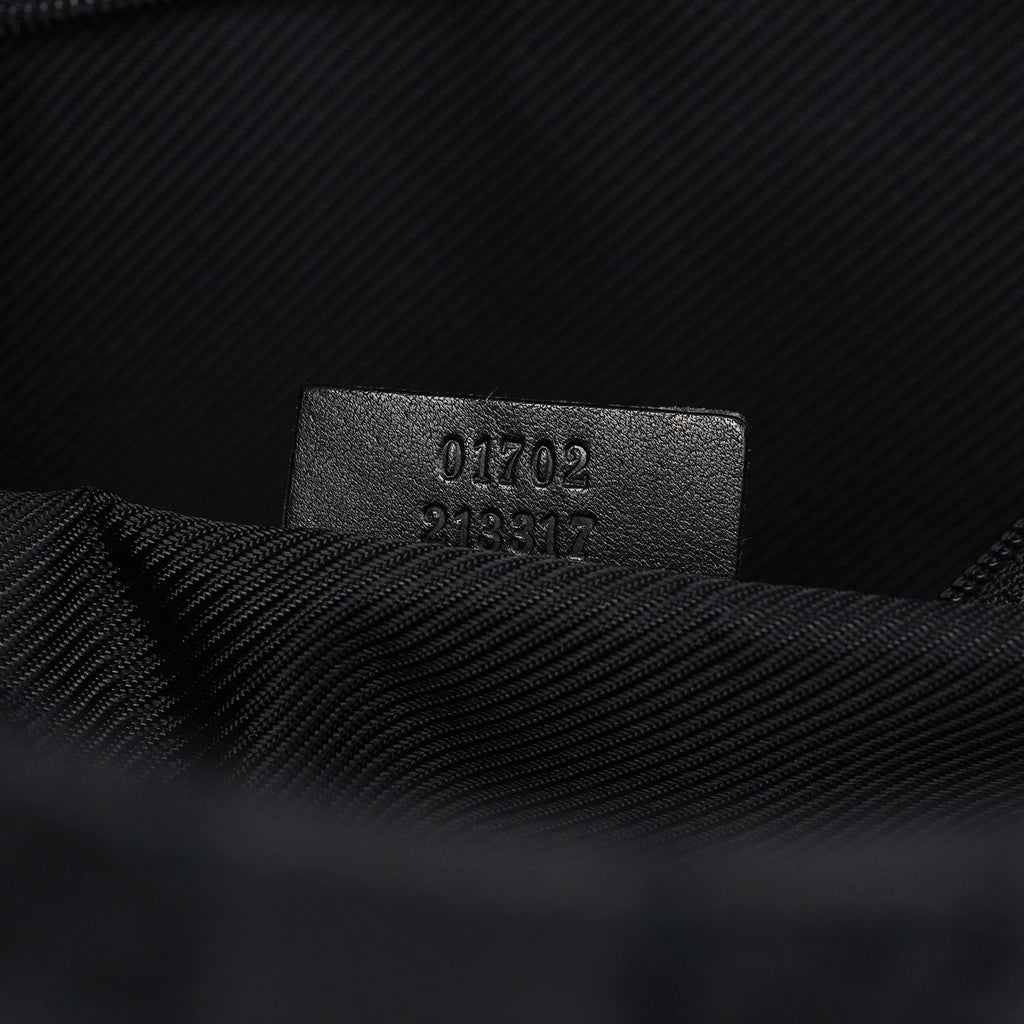 Black GG Drawstring Tote Bag