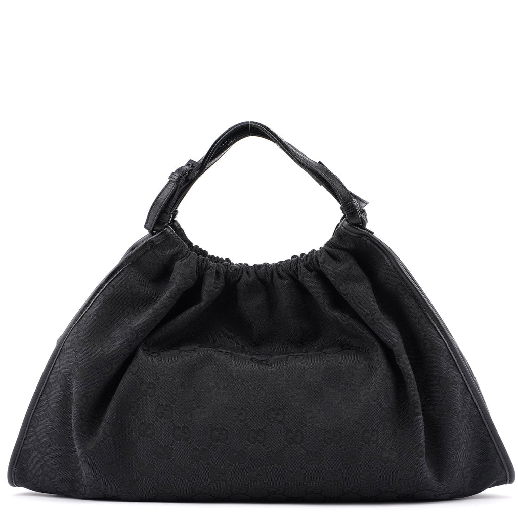 Black GG Dual Handle Bag