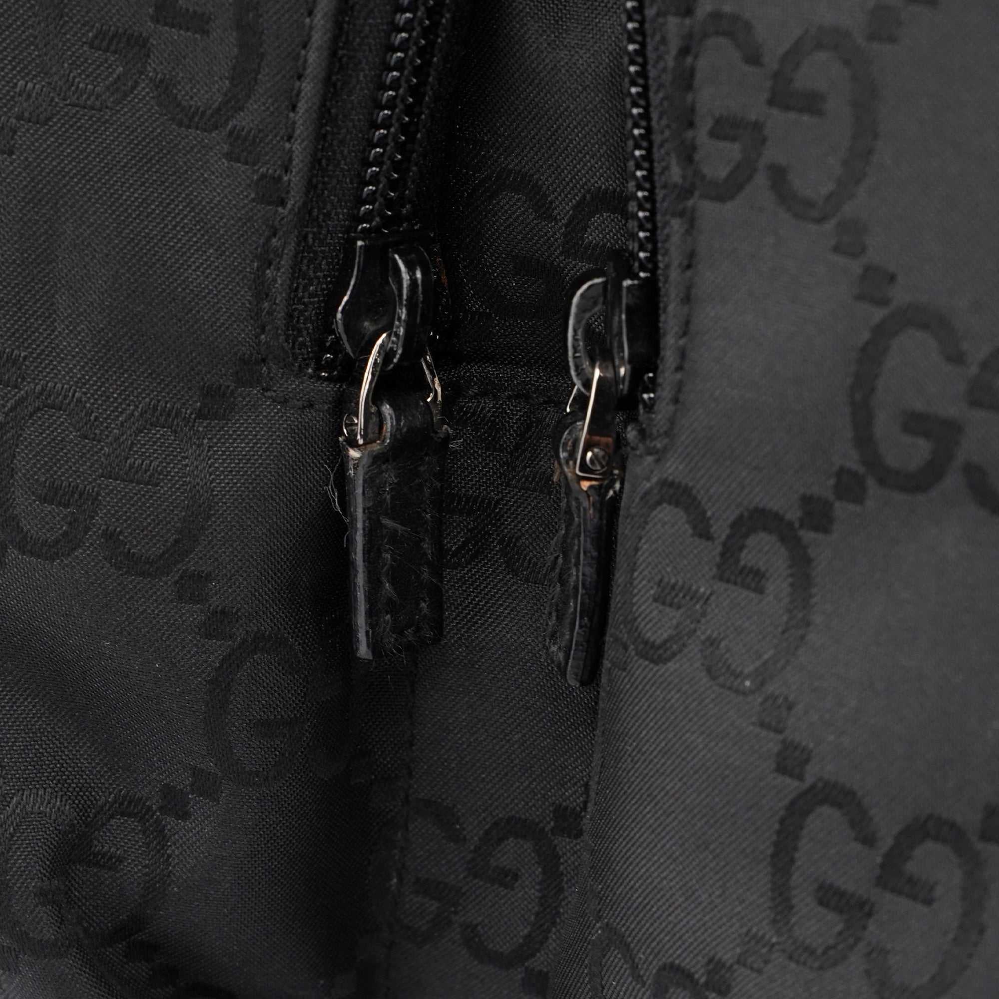 Black GG Dual Pocket Shoulder Bag