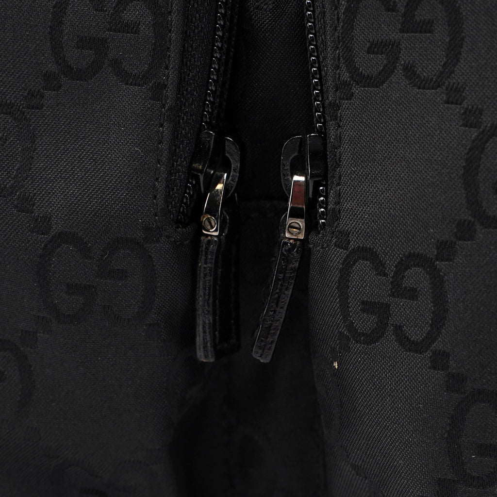 Black GG Dual Pocket Shoulder Bag