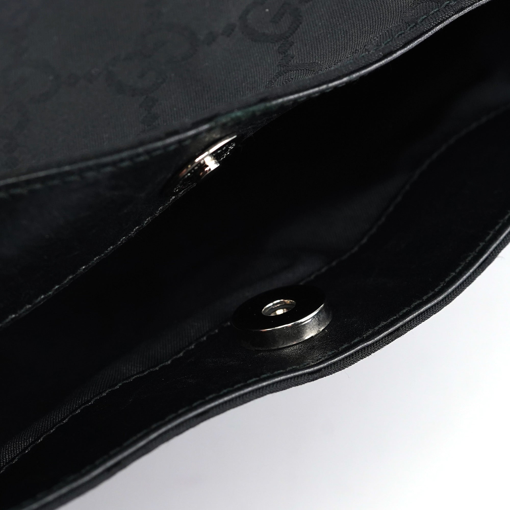 Black GG Dual Pocket Shoulder Bag