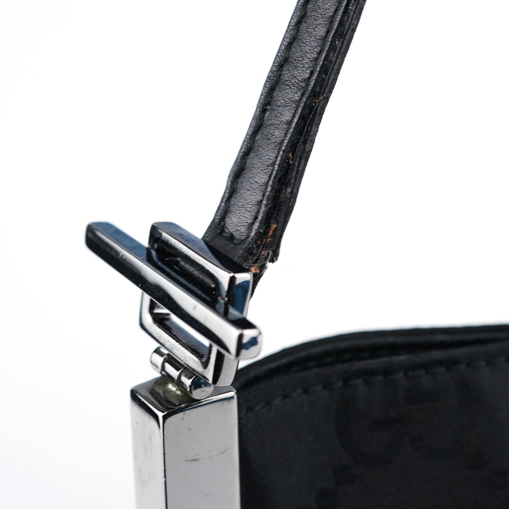 Black GG Dual Pocket Shoulder Bag