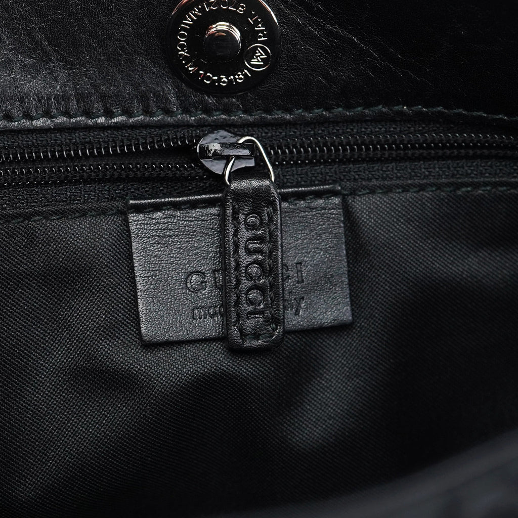 Black GG Dual Pocket Shoulder Bag