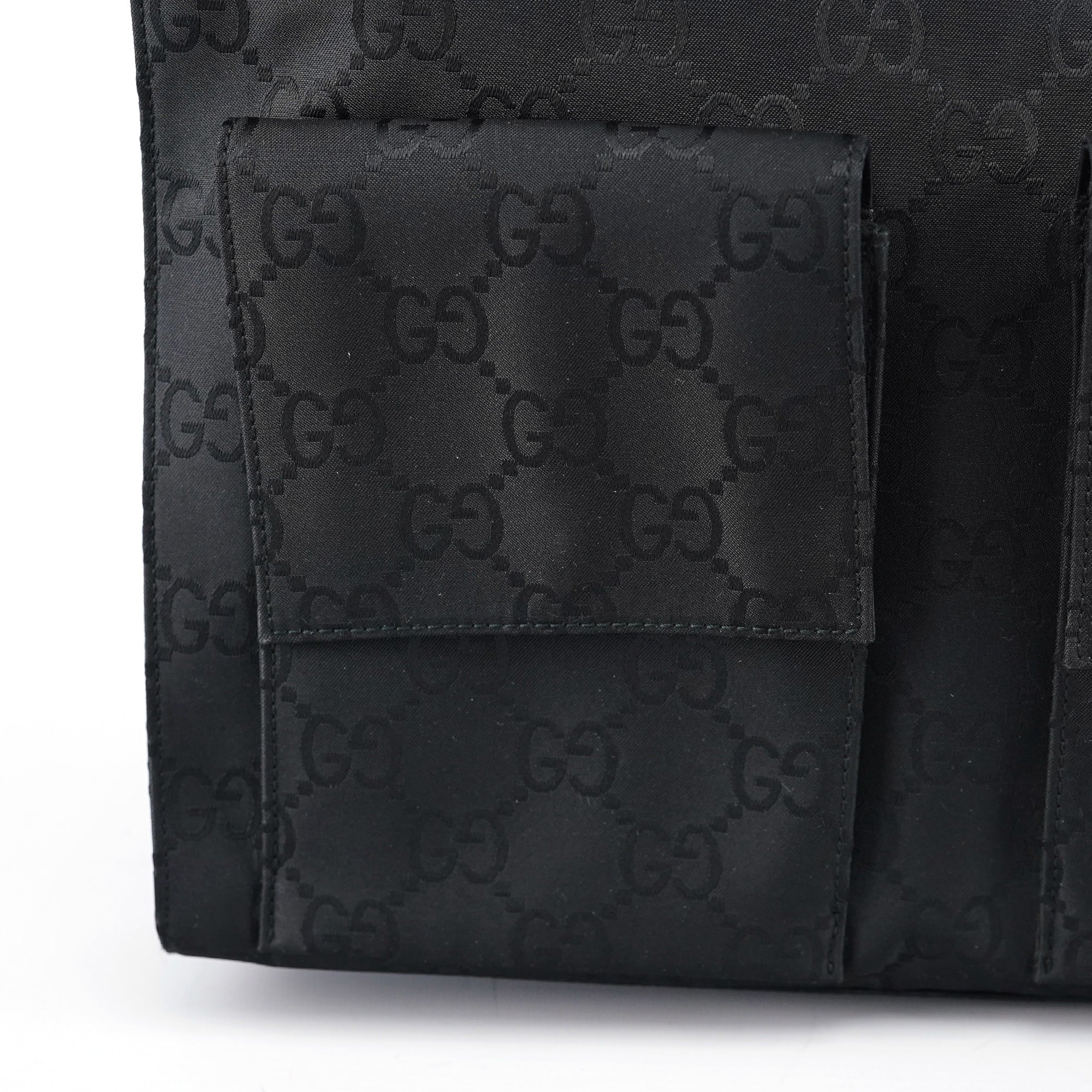 Black GG Dual Pocket Shoulder Bag
