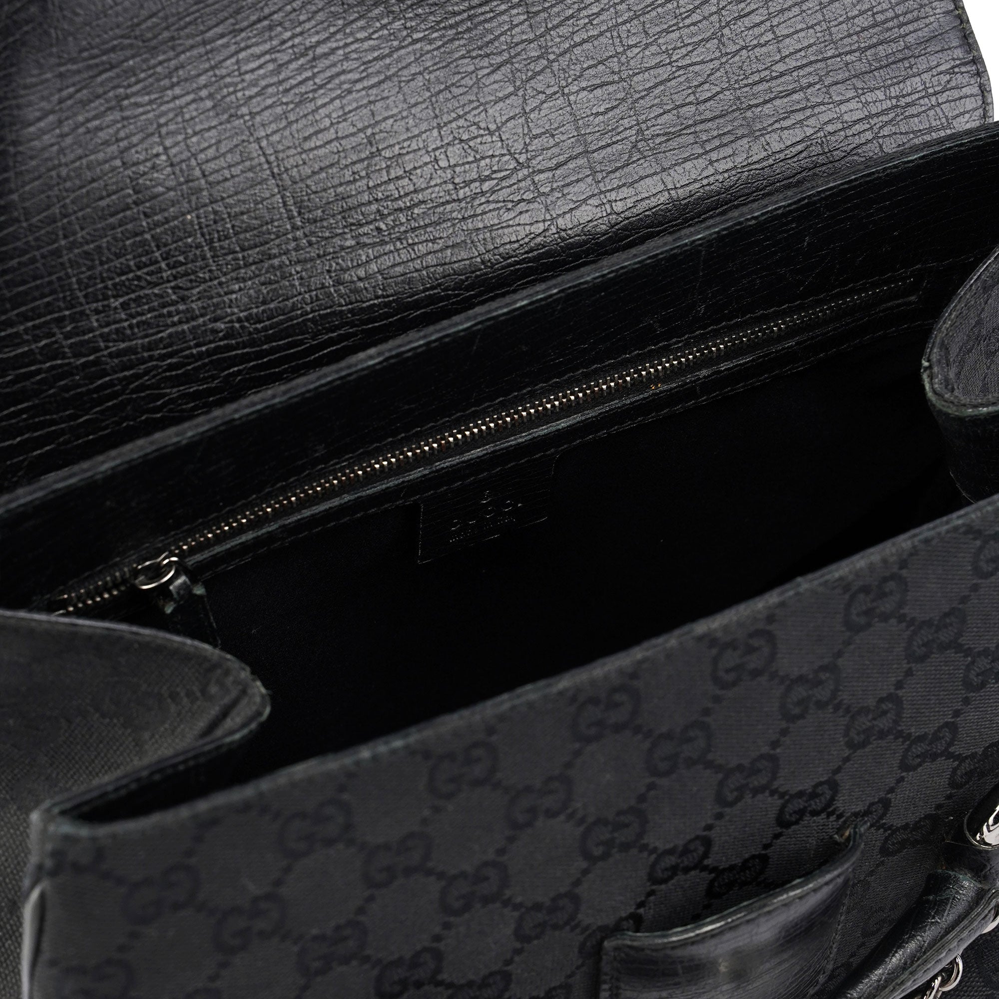 Black GG Horsebit Handbag