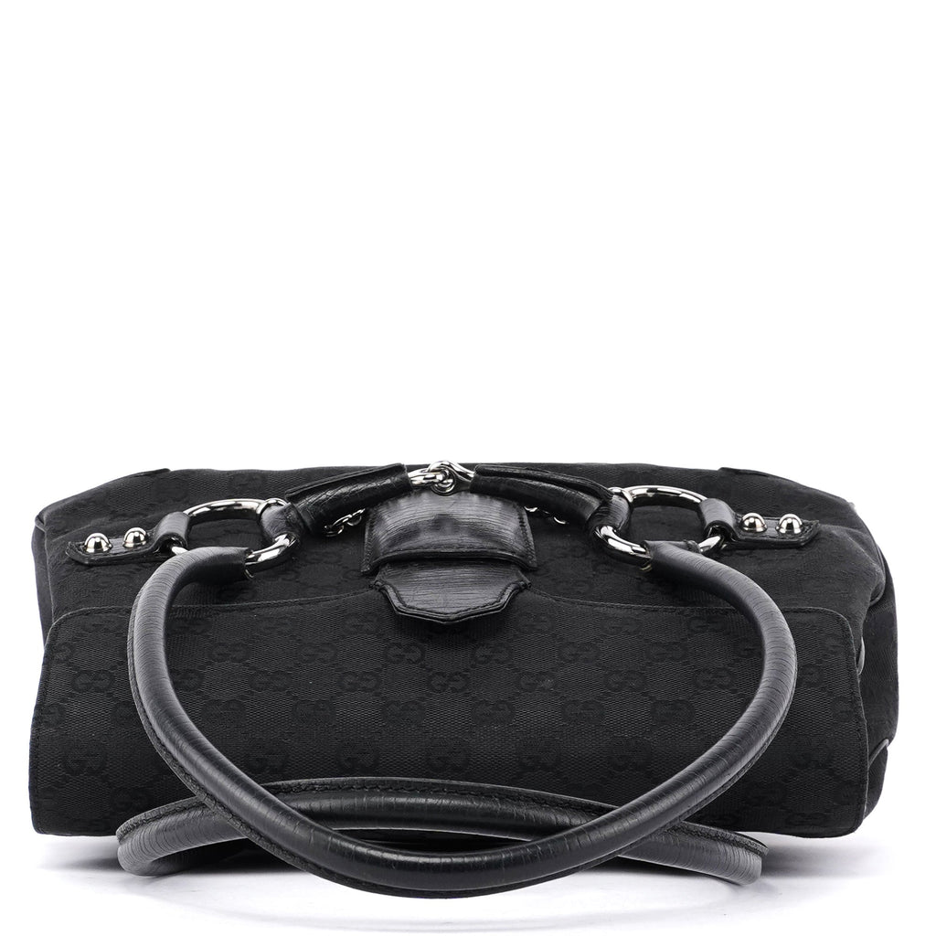 Black GG Horsebit Handbag