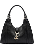 Black GG Leather Jackie Shoulder Bag