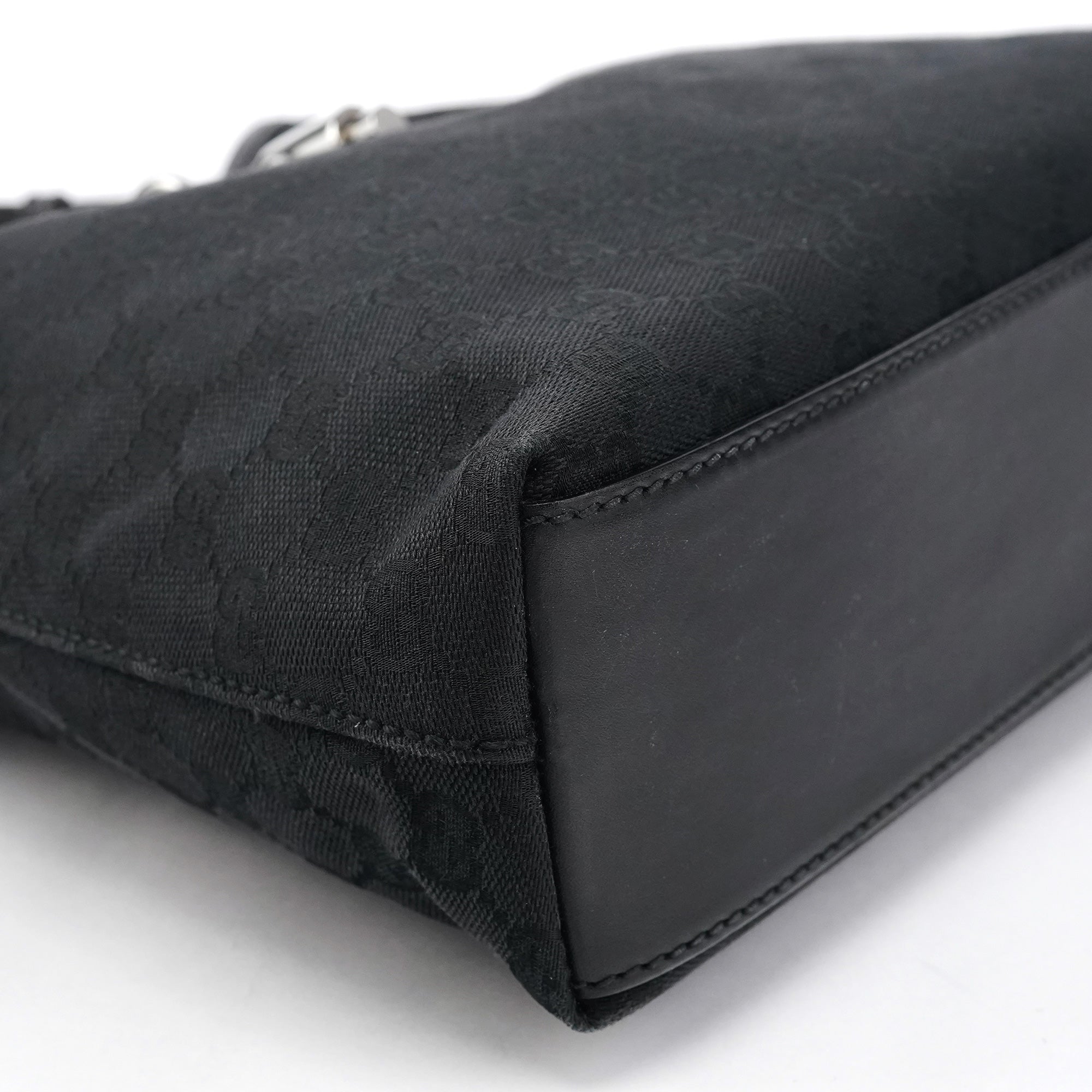Black GG Leather Jackie Shoulder Bag