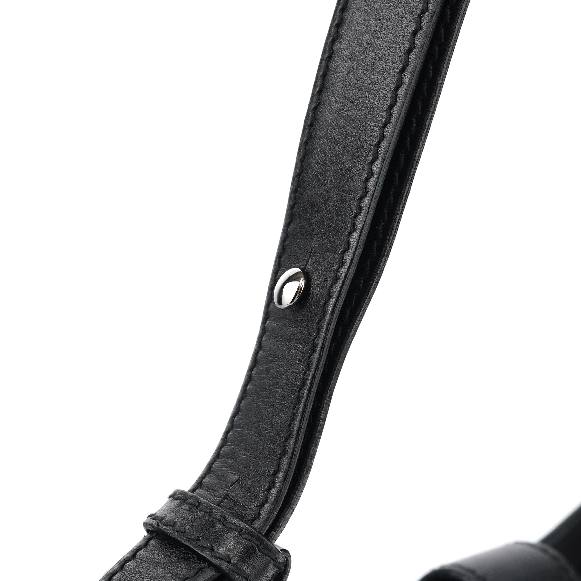 Black GG Leather Jackie Shoulder Bag