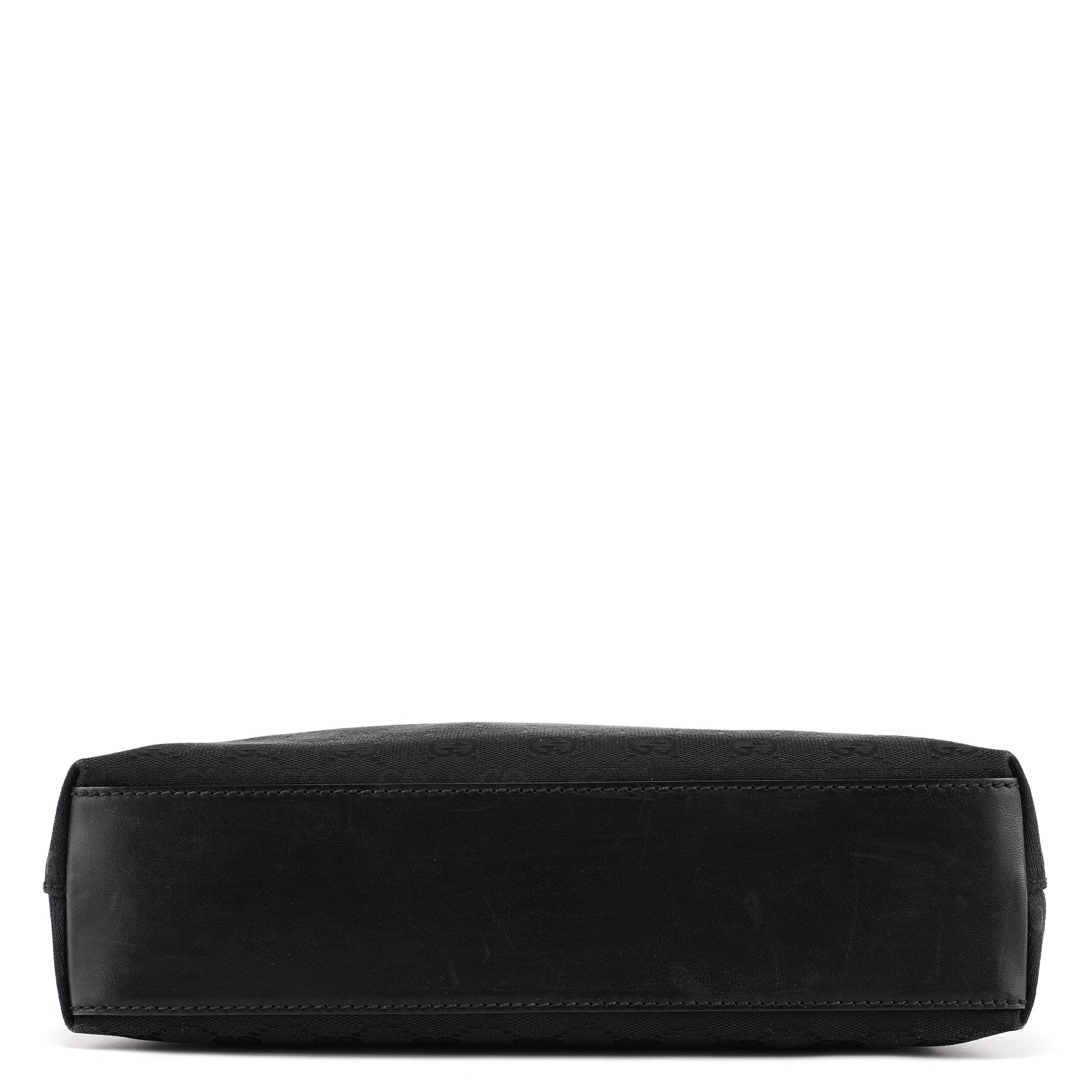 Black GG Leather Jackie Shoulder Bag