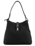 Black GG Leather Jackie Shoulder Bag