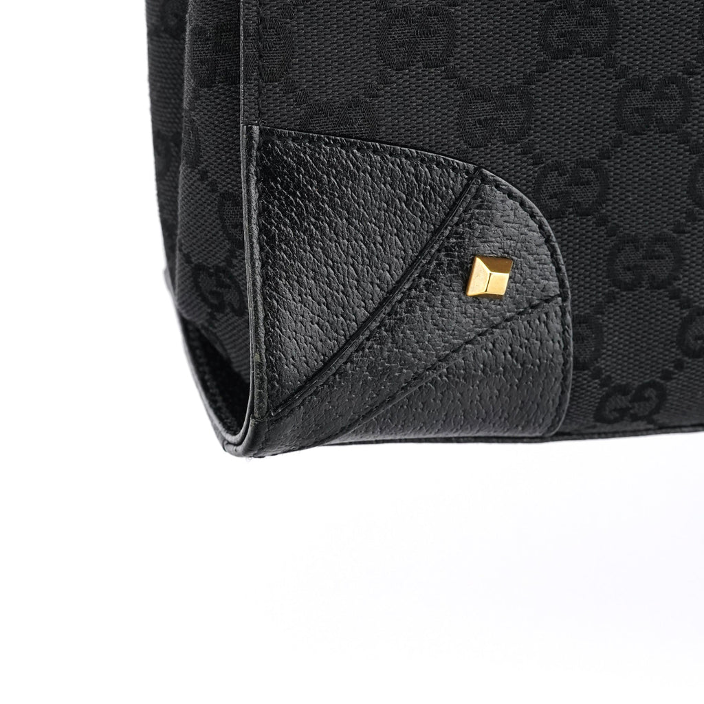 Black GG Leather Studded Tote Bag