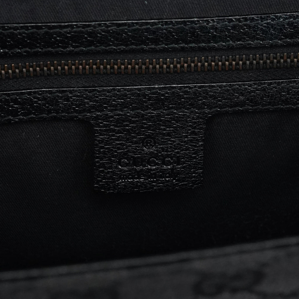 Black GG Leather Studded Tote Bag