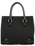 Black GG Leather Studded Tote Bag
