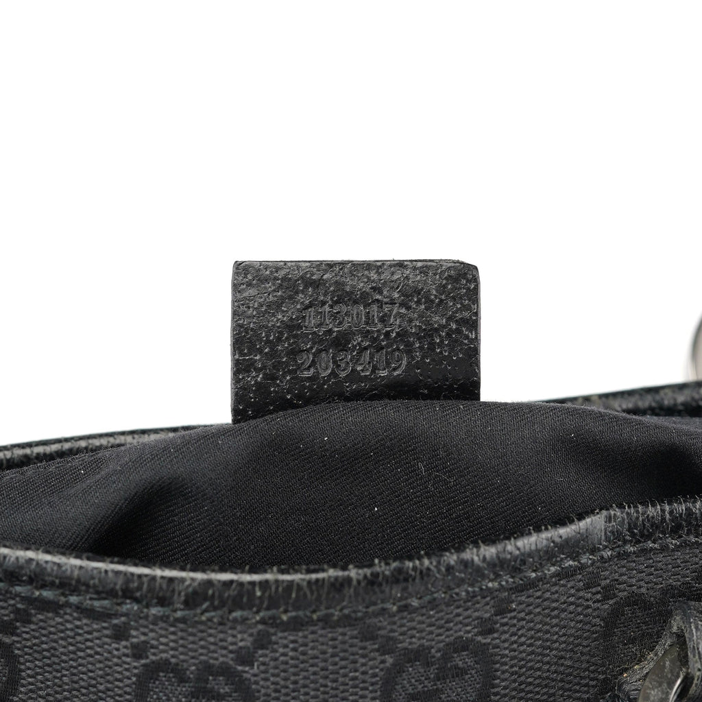 Black GG Leather Tote Bag