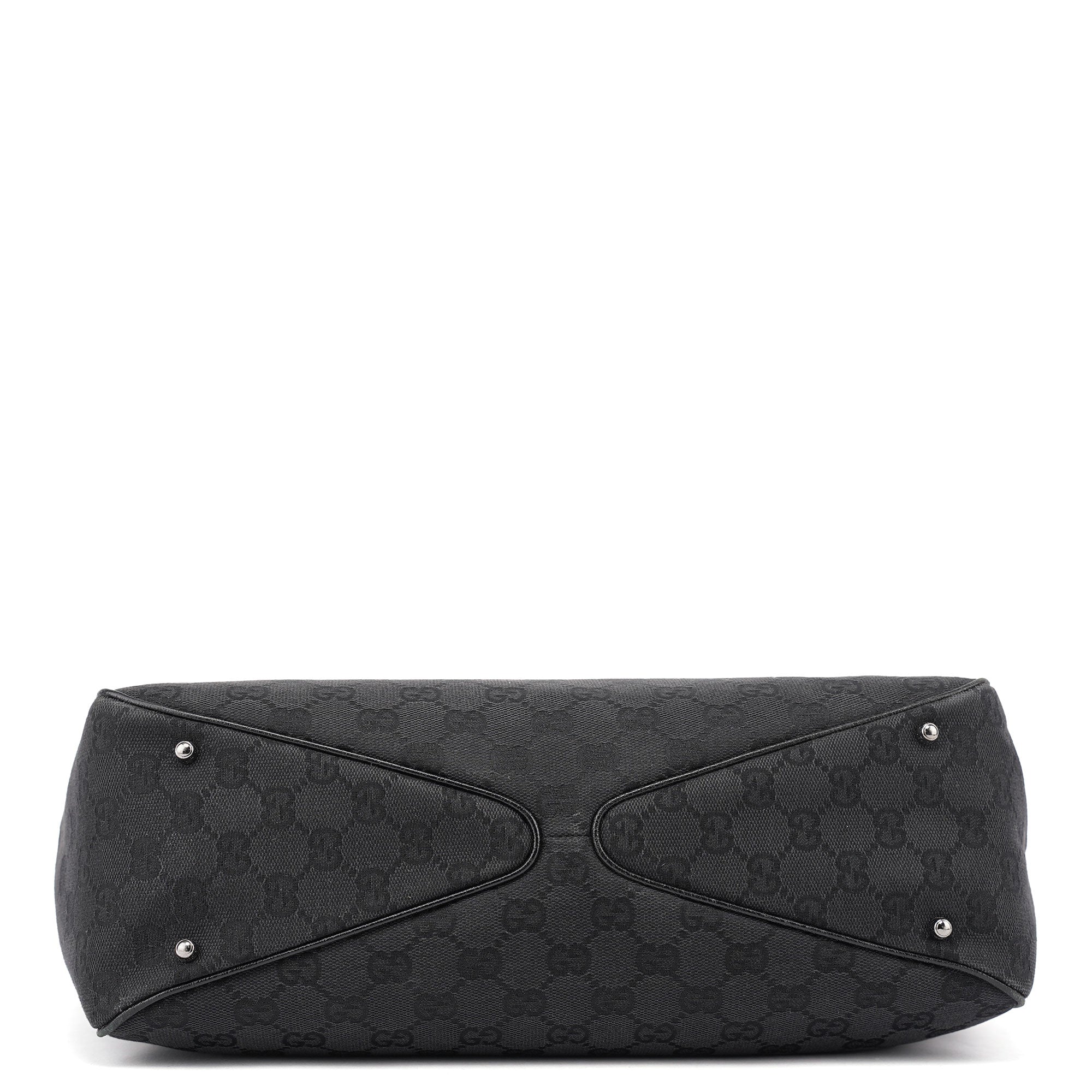 Black GG Leather Tote Bag