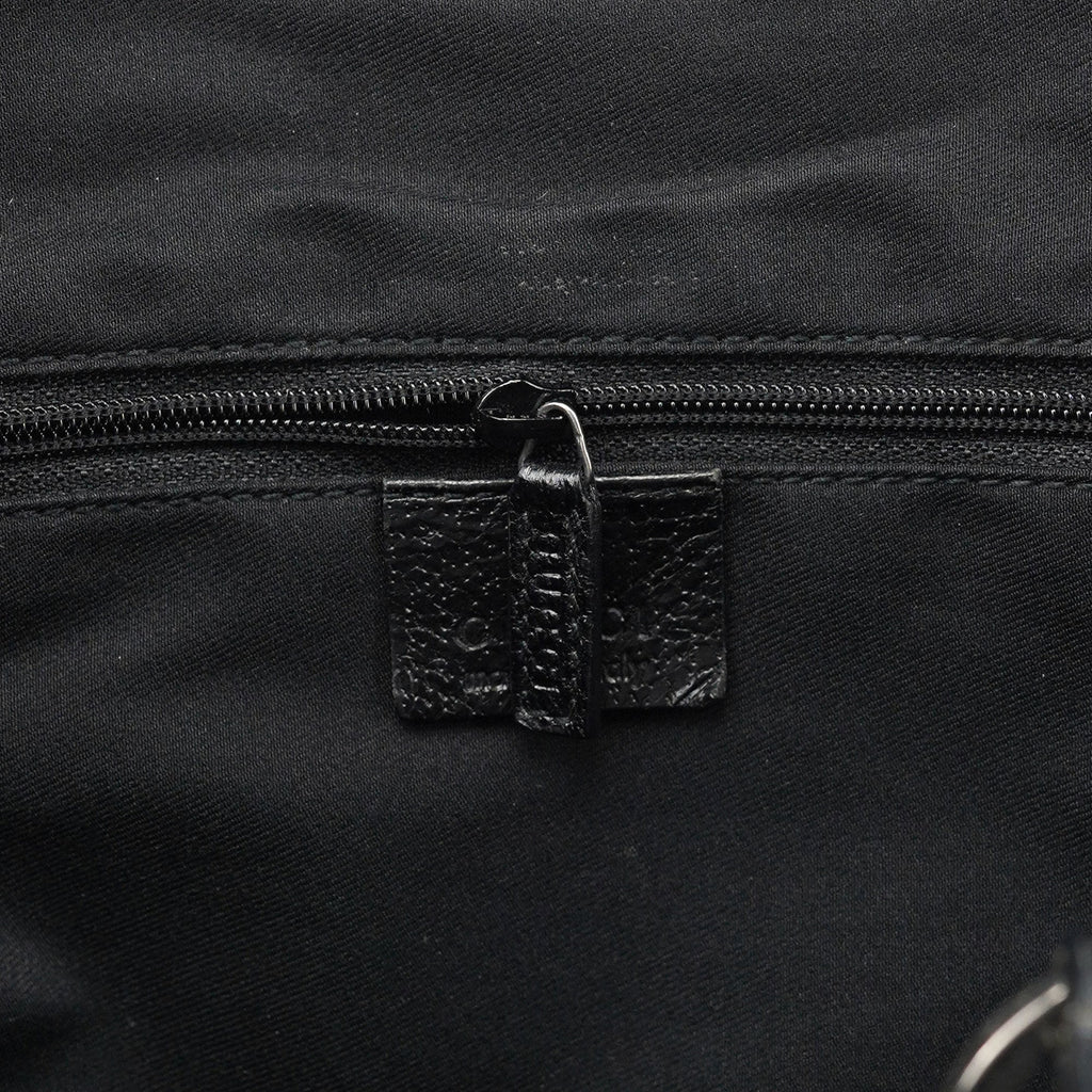 Black GG Leather Tote Bag