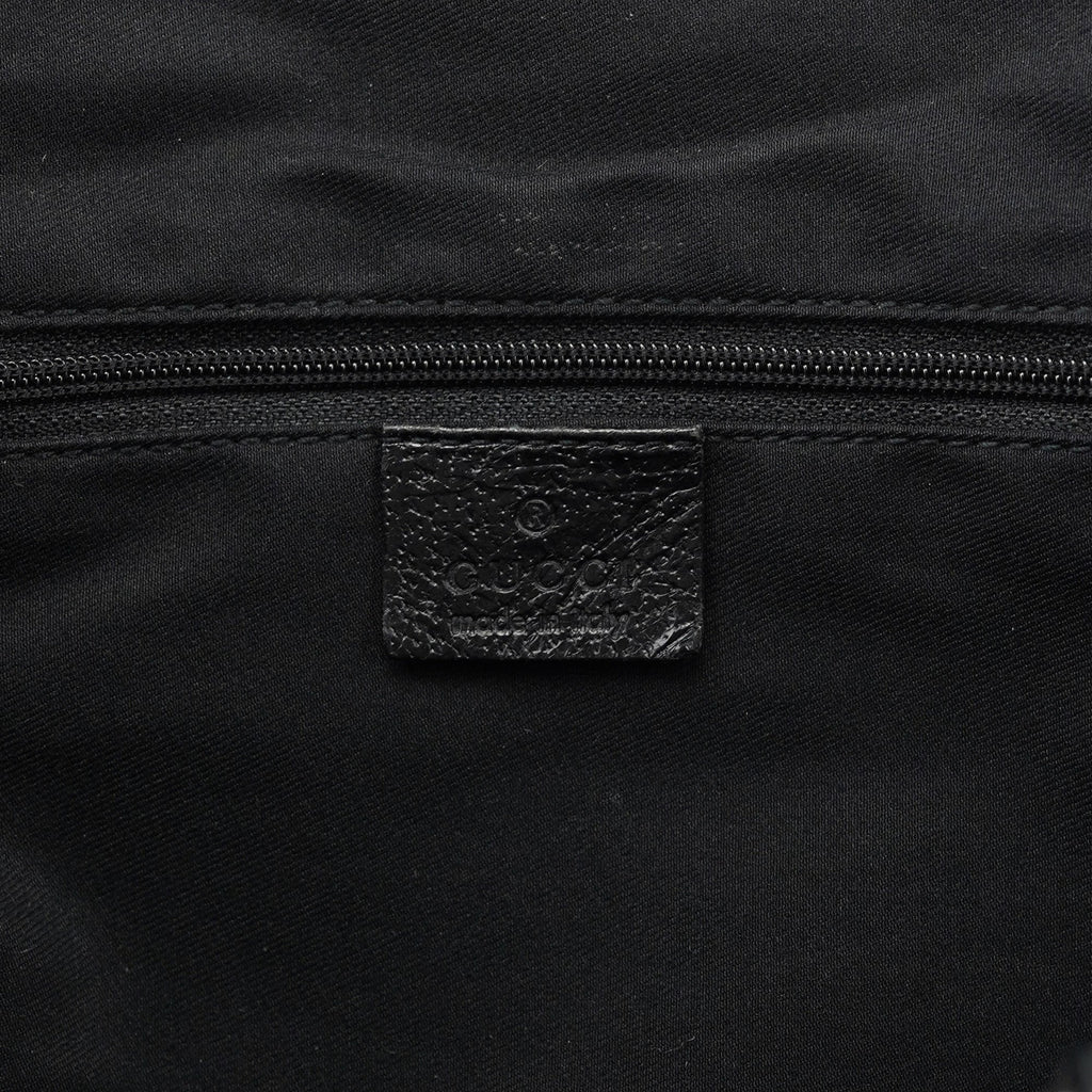 Black GG Leather Tote Bag